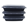 750ml 1 Compartment Meal Prep Black Plastic Food Storage Containers with Lid