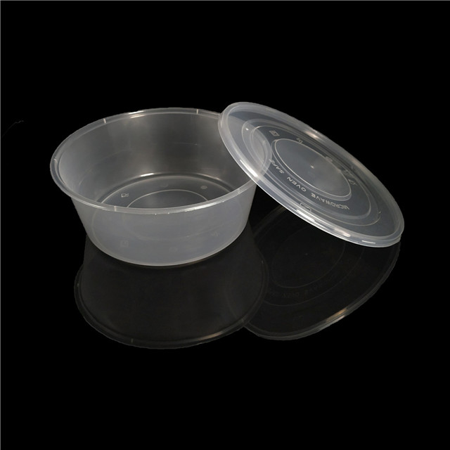 3000ml round plastic transparent lunch packaging plastic box