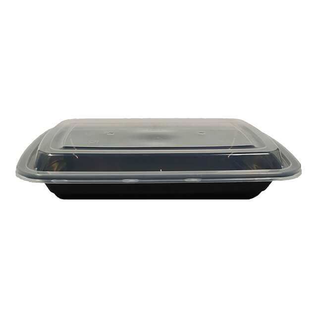 24oz Take Away Stackable Plastic Microwavable Disposable One Compartment Sandwich Lunch Box