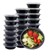 37oz American Style Disposable Plastic Microwavable Round Take Out Food Container