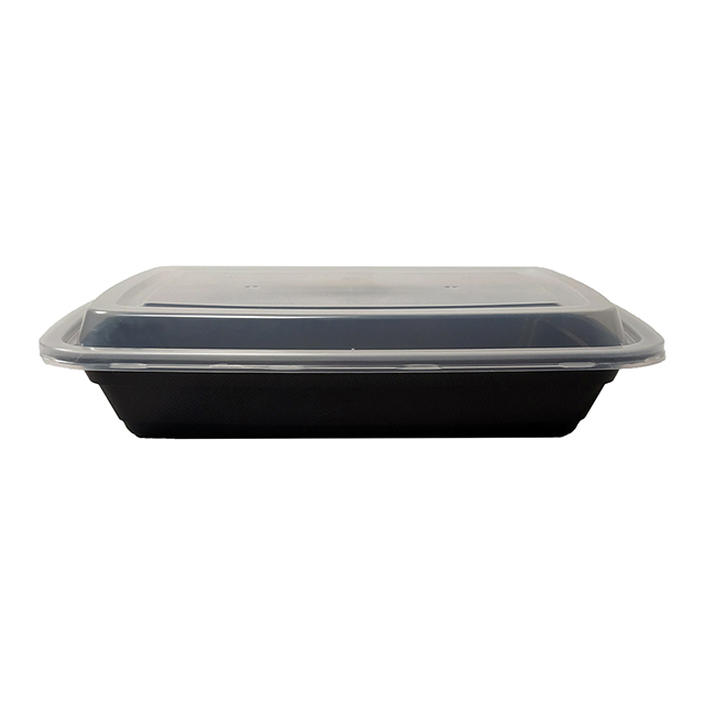 28oz 1 Compartment Black Plastic Food Container with Lid - Buy black