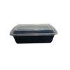 24oz Disposable Plastic Takeaway Food Container, Microwave Square Food Lunch Box With Lid